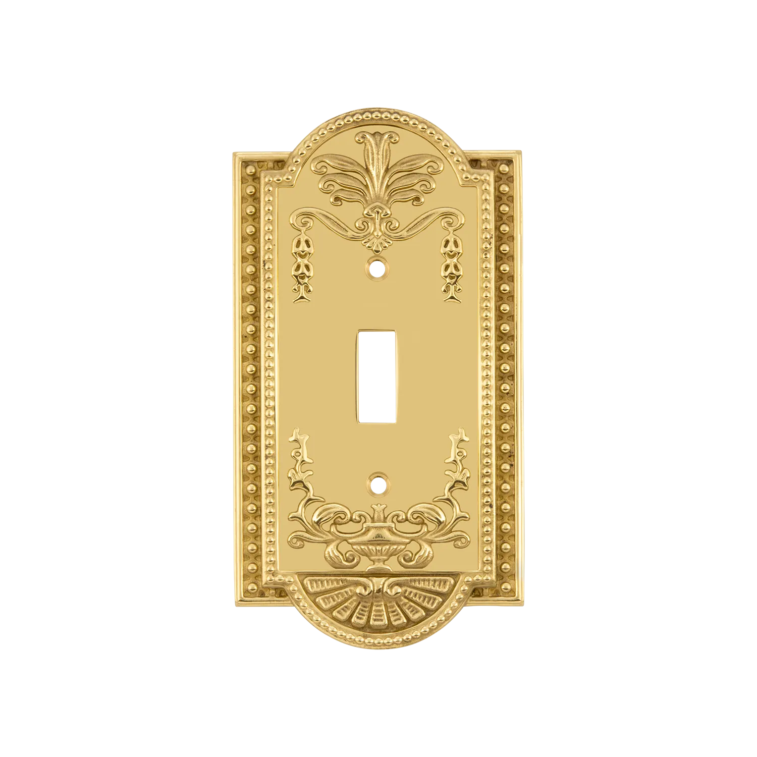 Meadows Switch Plate with Single Toggle in Polished Brass