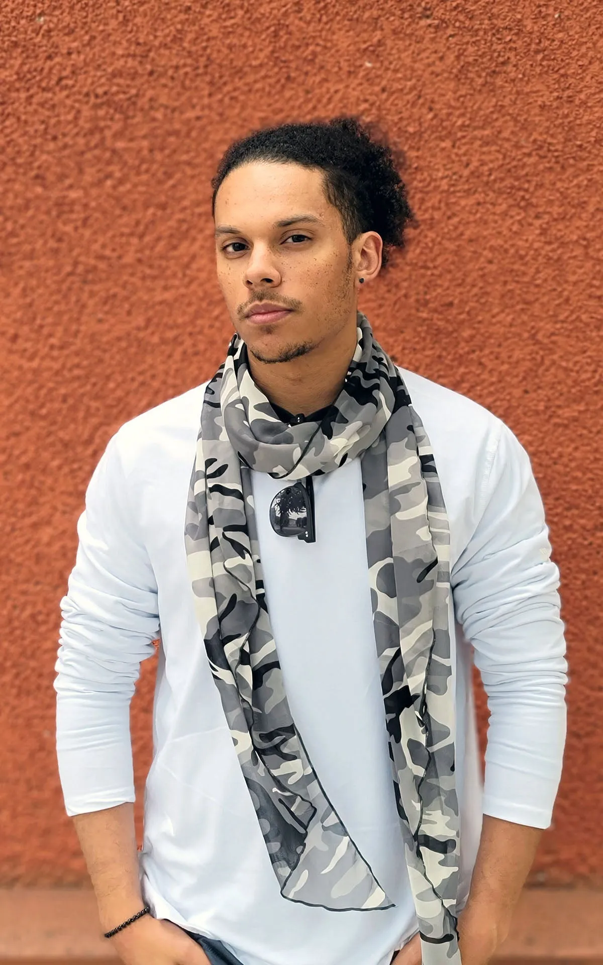 Men's Handkerchief Scarf - Black Ops, Solid