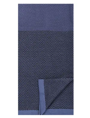 Men's Uptown Premium Knit Color Blocked Herringbone Scarf