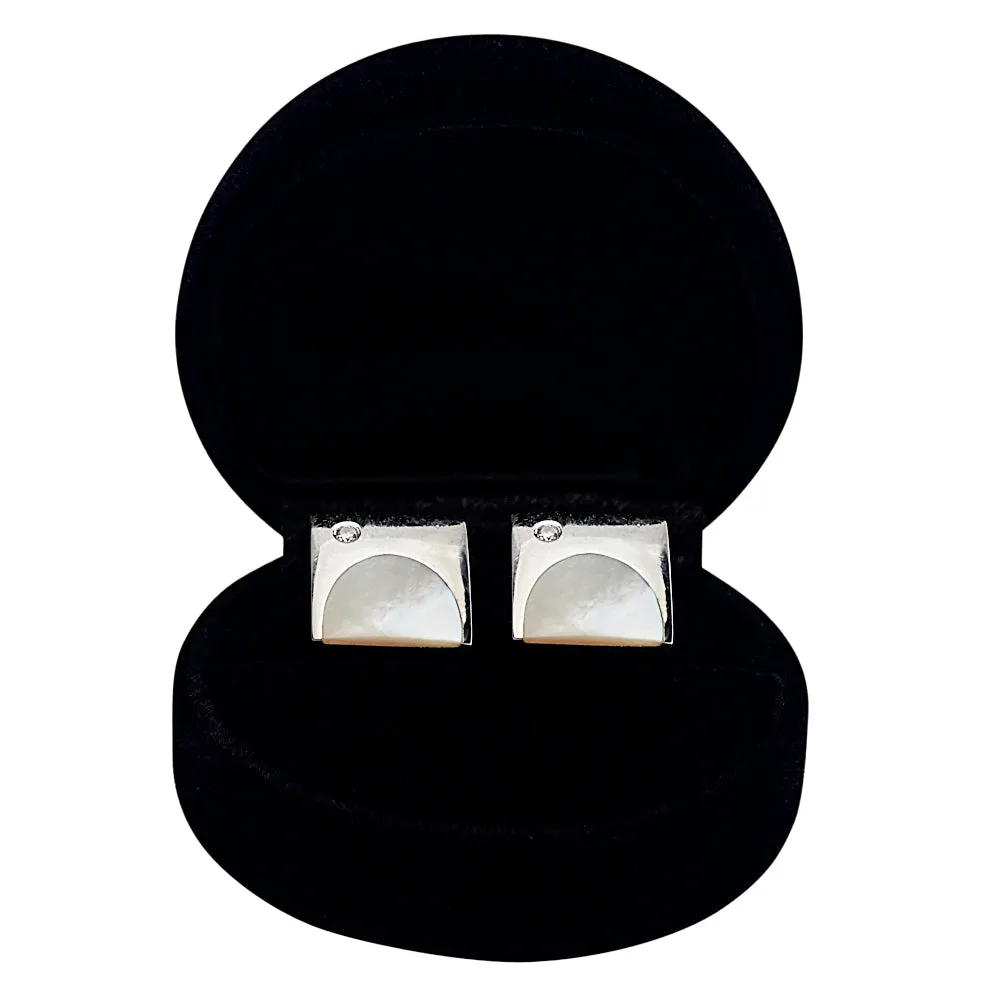 Mother of Pearl Silver Cufflinks