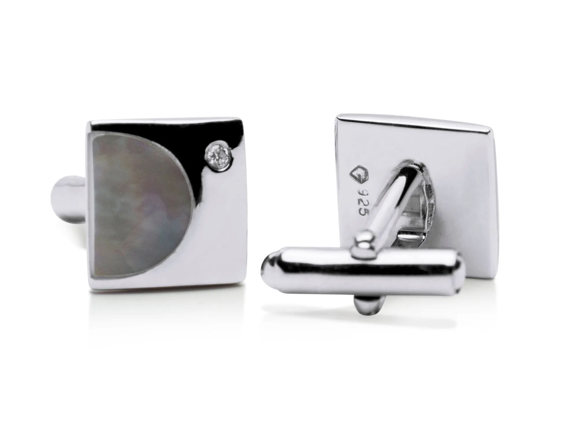 Mother of Pearl Silver Cufflinks