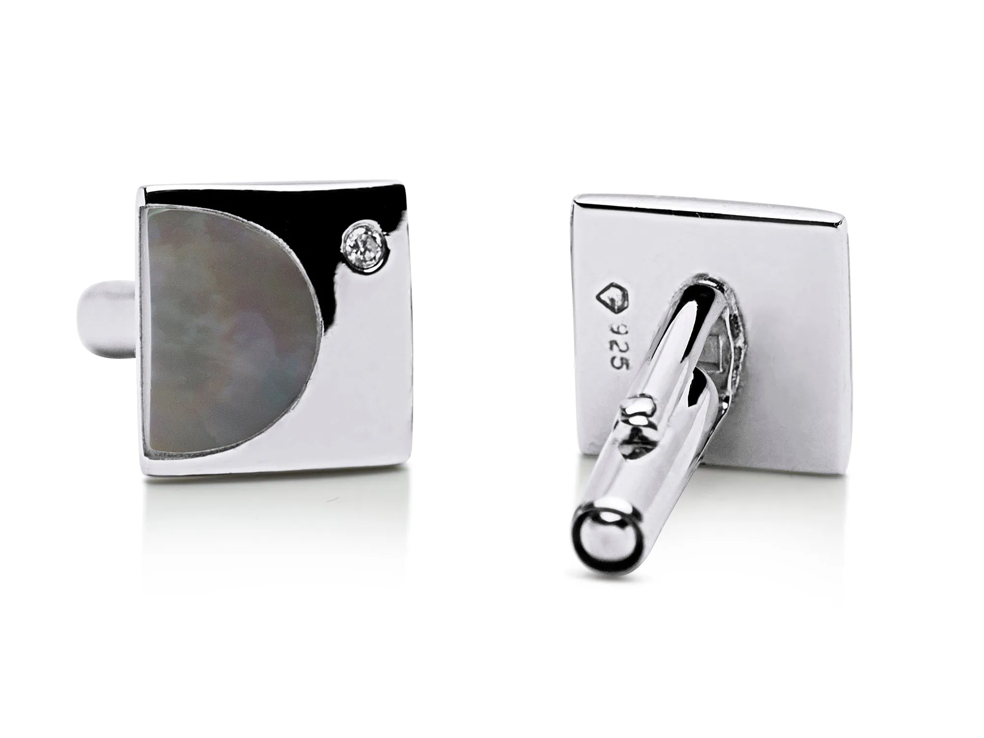 Mother of Pearl Silver Cufflinks