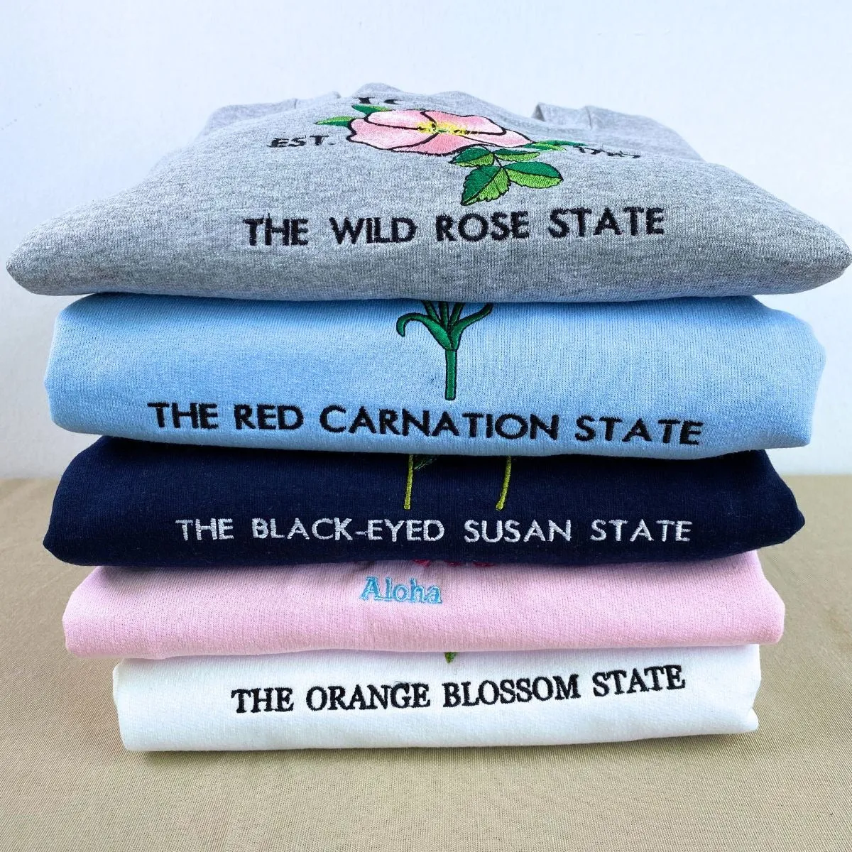 Nevada State Sweatshirt or Hoodie, Embroidered Gift - Est. 1864 Sagebrush Flower