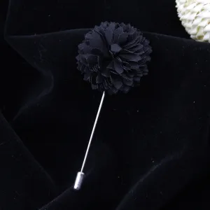 Peluche Stunning Floral Black Brooch For Men