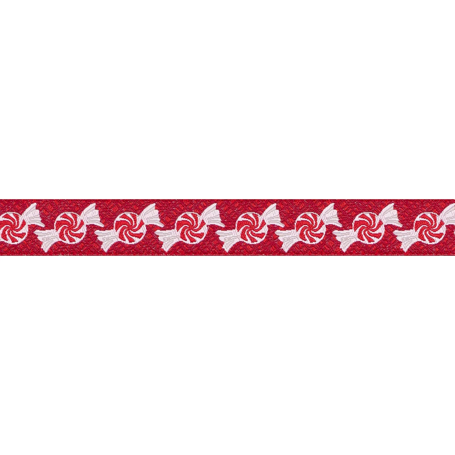 Peppermint Swirl - 5/8" width - Gingerbread Christmas - One Yard