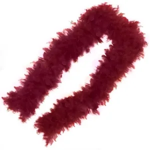 Plush Feather Boa - Cherry Red