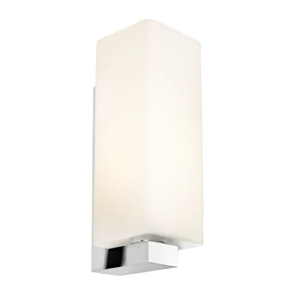 Ramon Chrome with Opal White Glass Modern Wall Light