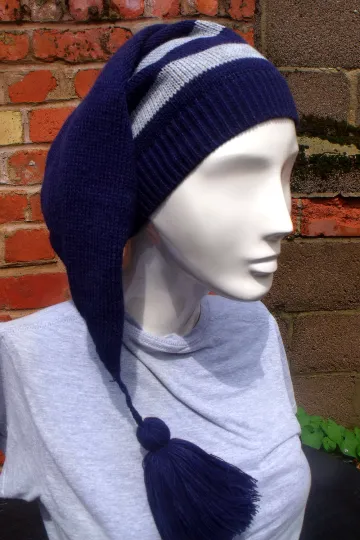 Ravenclaw colours. Harry Potter inspired pixie style slouchy hat in  year 3 style