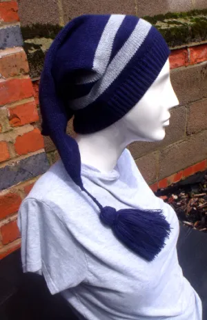 Ravenclaw colours. Harry Potter inspired pixie style slouchy hat in  year 3 style