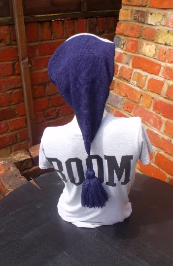 Ravenclaw colours. Harry Potter inspired pixie style slouchy hat in  year 3 style