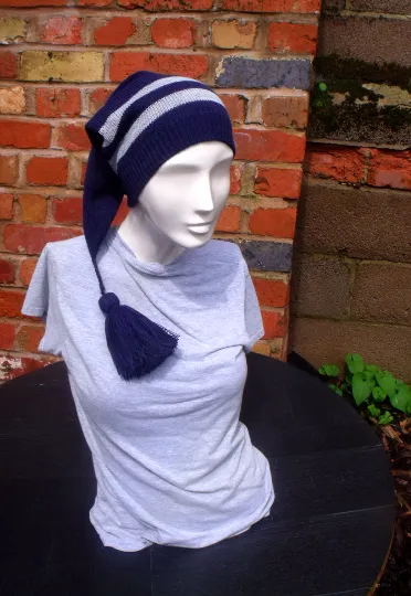 Ravenclaw colours. Harry Potter inspired pixie style slouchy hat in  year 3 style