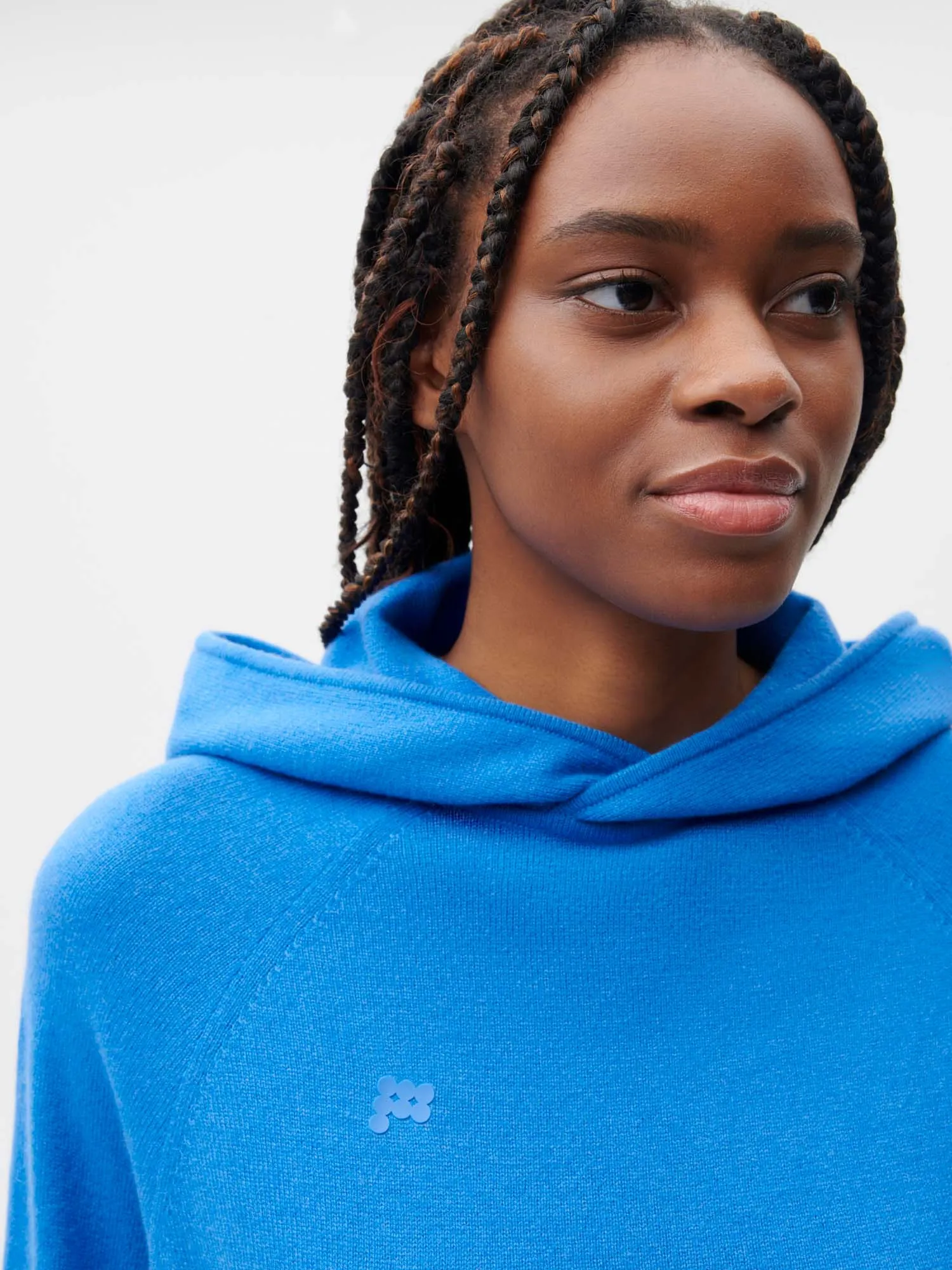 Recycled Cashmere Hoodie—cerulean blue