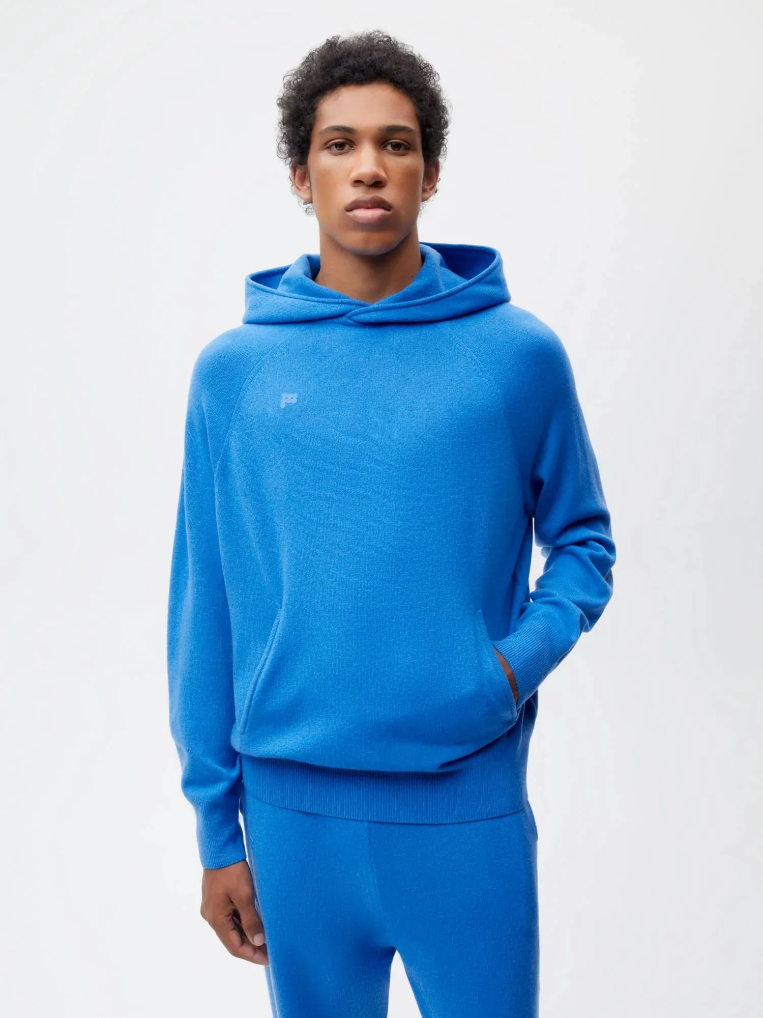 Recycled Cashmere Hoodie—cerulean blue