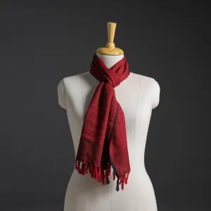 Red - Kumaun Handwoven Pure Merino Wool Scarf 261