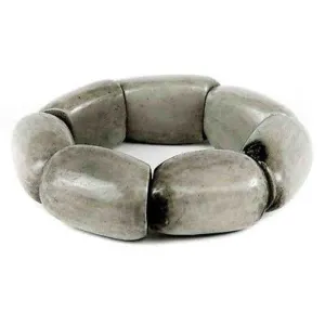 Riverbed Tagua Nut Bracelet in Soft Gray Faire Collection