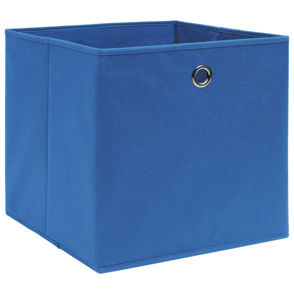 Storage Boxes 4 pcs Blue 32x32x32 cm Fabric