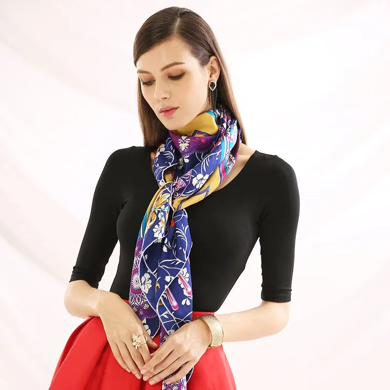 Symmetry Silk Twill Scarf 135