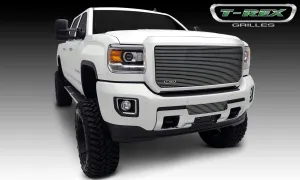 T-REX Billet Series, 1 Piece Insert Grilles - Requires Drilling or Cutting - 2015-2018 GMC 2500/3500