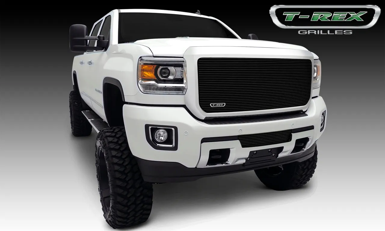 T-REX Billet Series, 1 Piece Insert Grilles - Requires Drilling or Cutting - 2015-2018 GMC 2500/3500