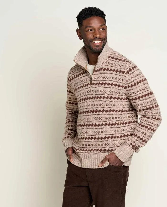 TOAD&CO MENS WILDE 1/4 ZIP SWEATER