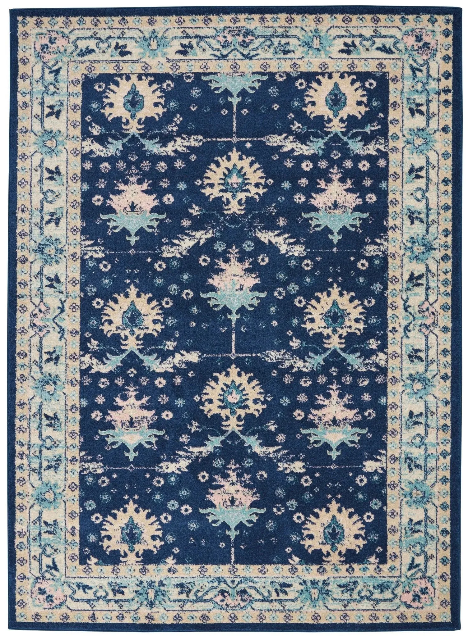 Tranquil TRA10 Navy/Ivory Rug