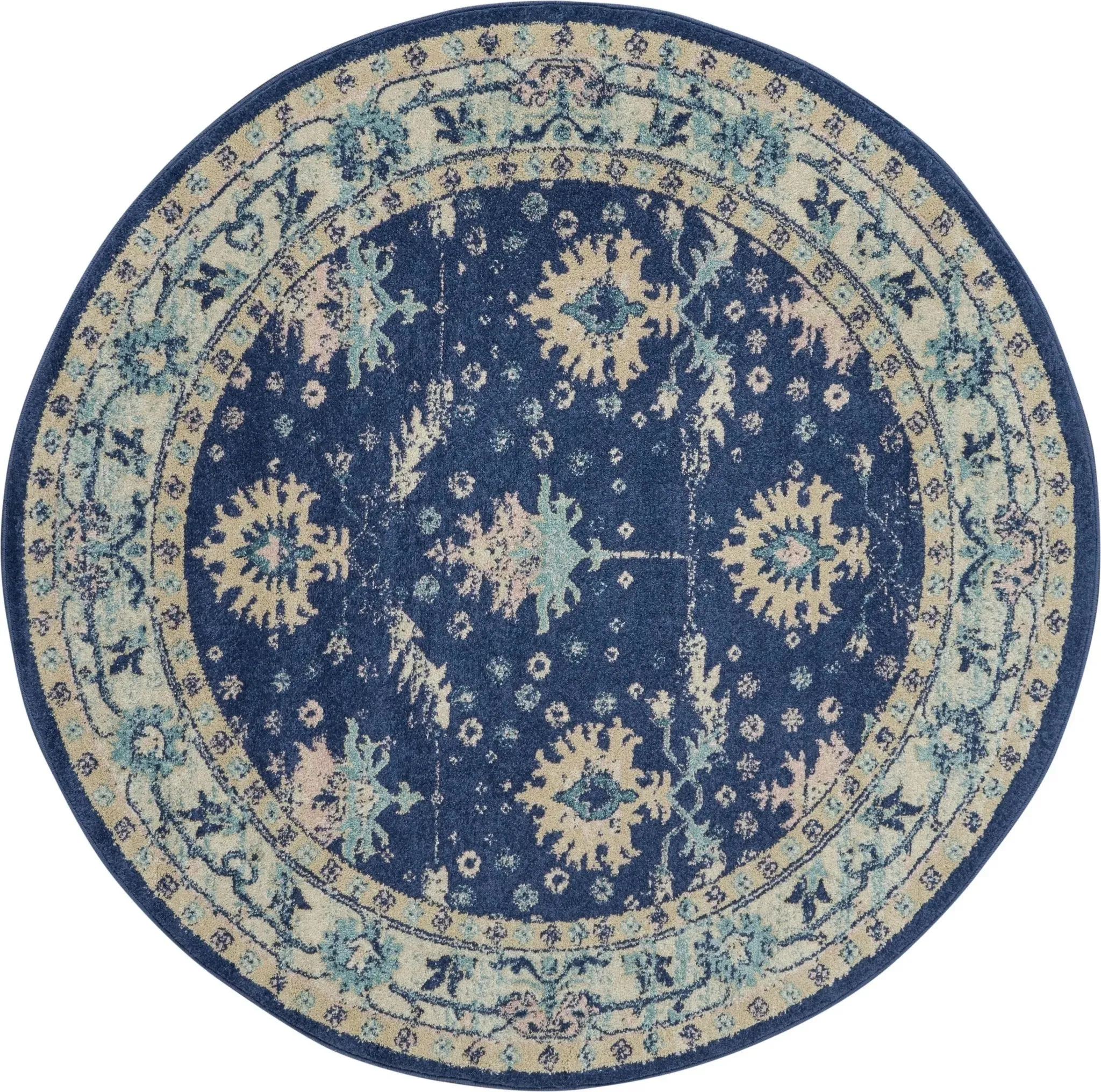 Tranquil TRA10 Navy/Ivory Rug