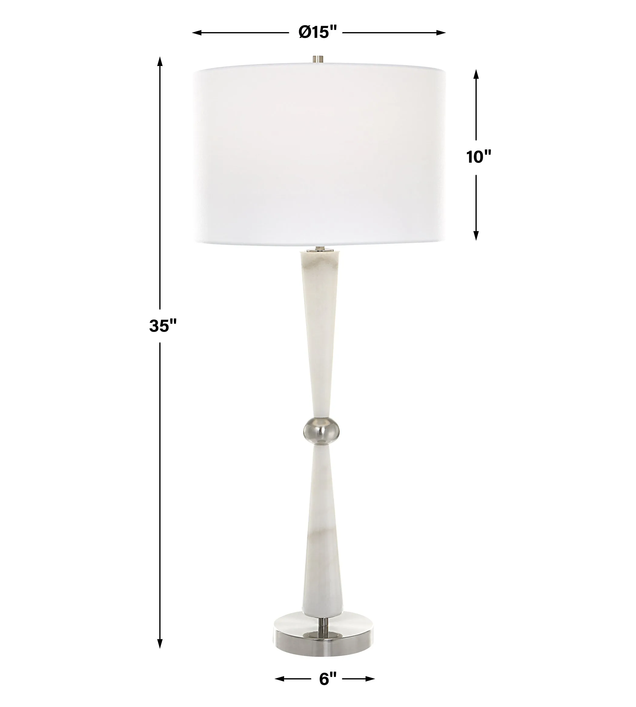 Uttermost Hourglass White Table Lamp