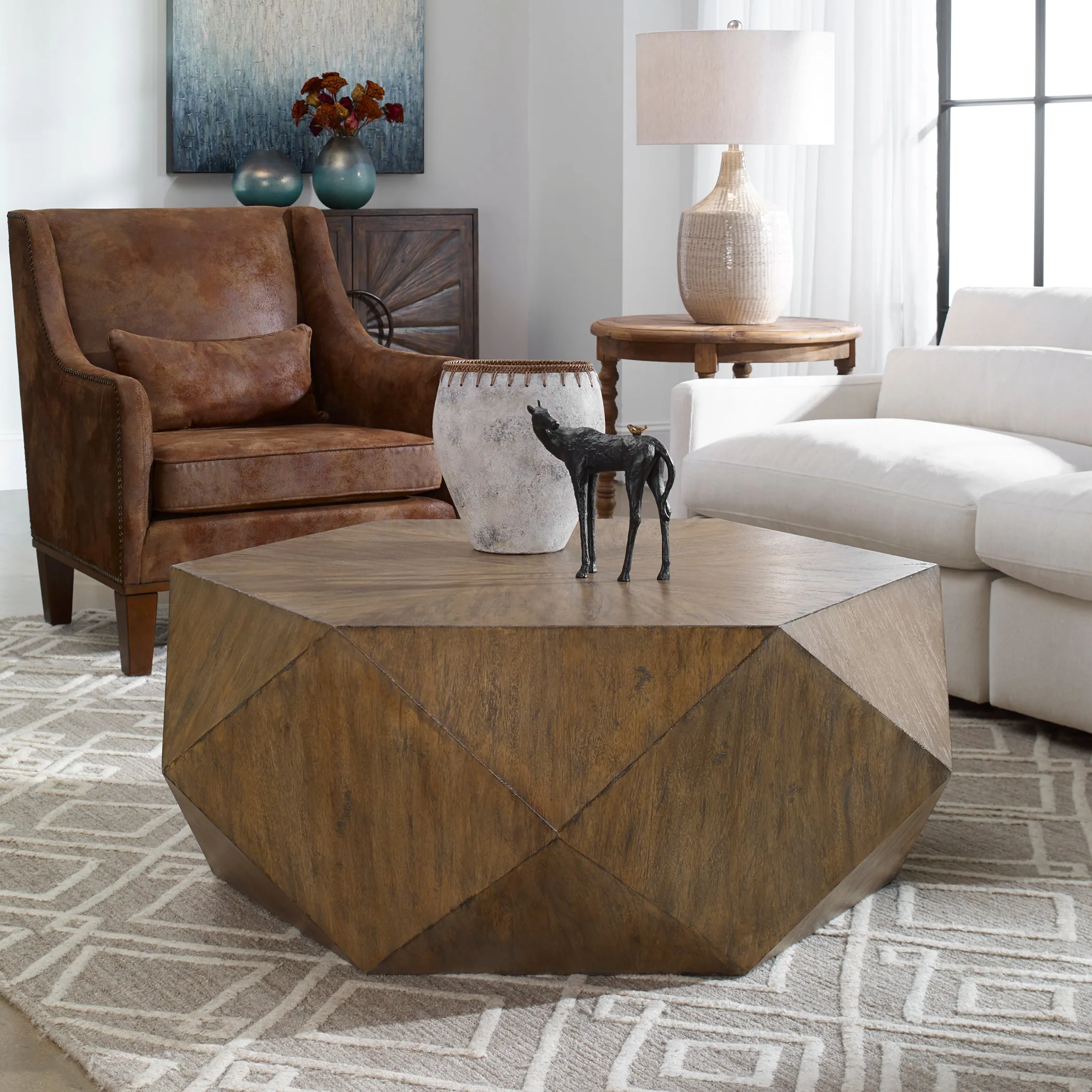 Uttermost Volker Honey Coffee Table