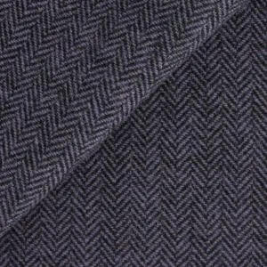 VIOLET and BLACK HERRINGBONE Fat Quarter Yard, Felted Wool Fabric