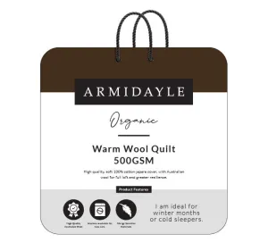 Warm Wool 500GSM Quilt Range