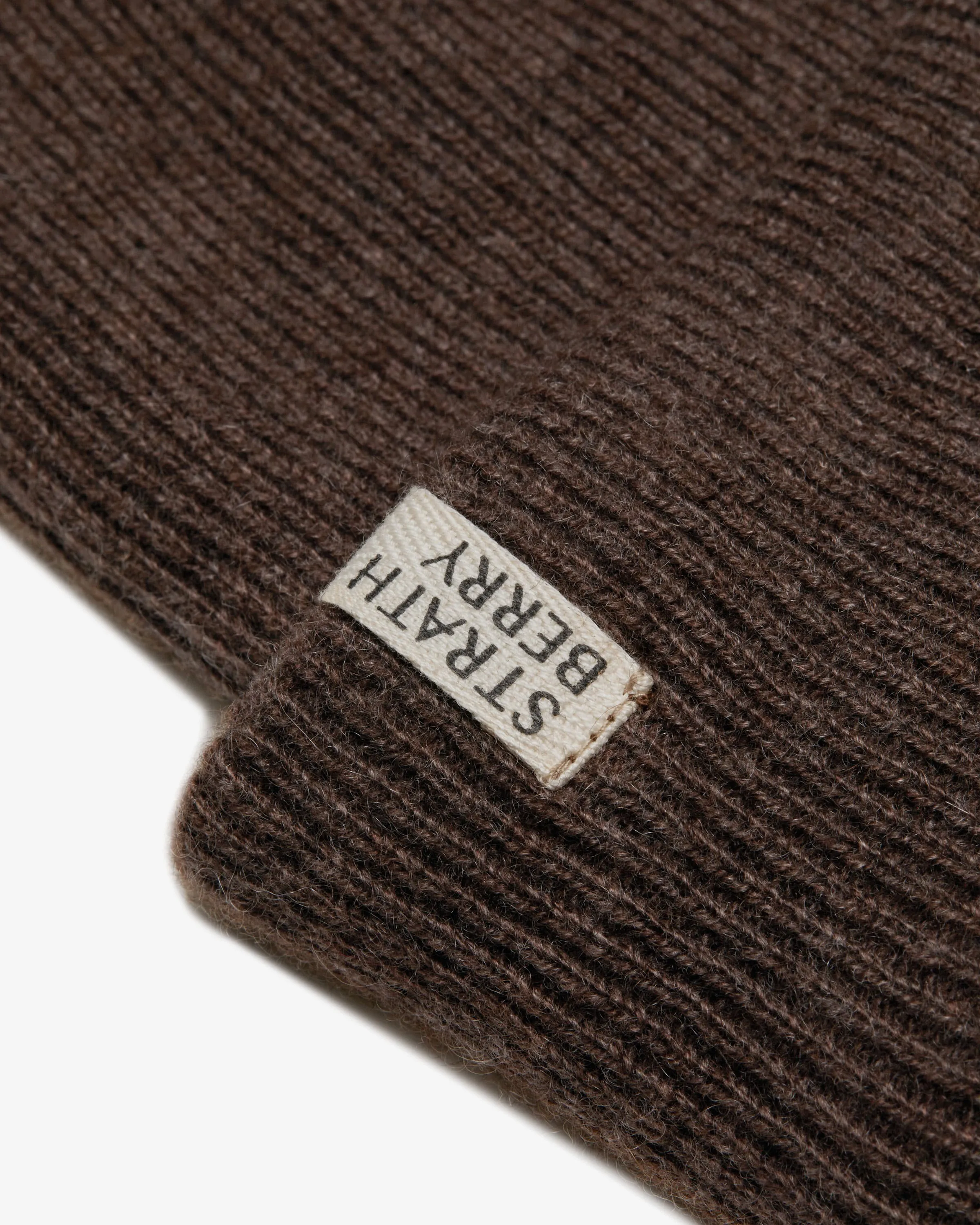 Westray Ribbed Cashmere Beanie - Coffee